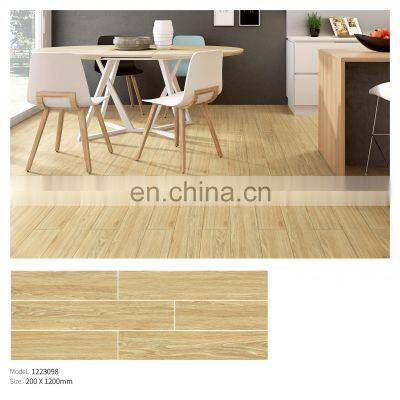 Matt Finish Interior Pattern Wood Plank Look Ceramic Tiles 200x1200mm