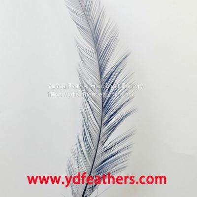 Burnt Rooster/Coque/Cock Tail Feather Dyed Blue from China