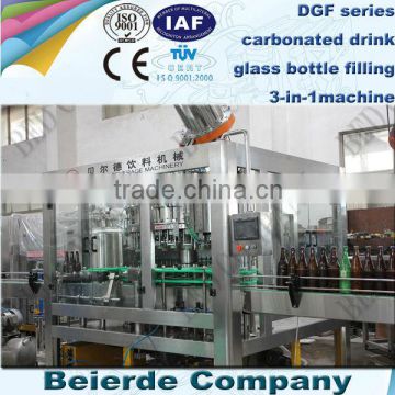 3000 bottles per hour glass bottle carbonated soft drink filler