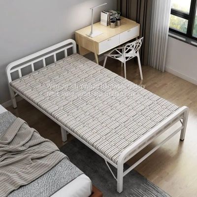 Simple nap bed folding bed solid wood nap bed rental room folding bed