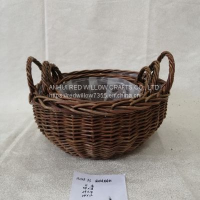 Handmade round wicker baskets Storage Wicker Basket for Gardening