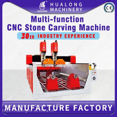 HUALONG machinery HLSD-1530M-2 hot sale tombstone carving milling machine 3d stone cnc router marble granite engraving for sale