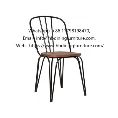 Iron wire back chair