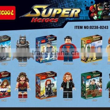 Decool 0238-0243 Hero Armored batman/Lex Luthor/Lois Lane/Henchman Minifigures Building bricks Blocks Toys