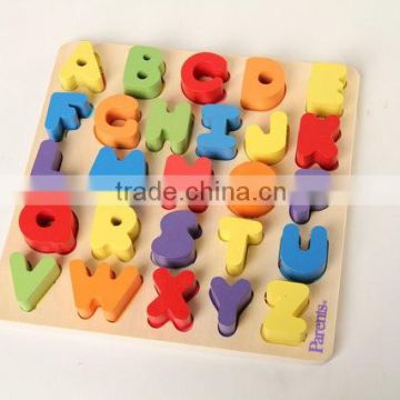 wooden intelligence alphabet puzzle,early learning toys for children
