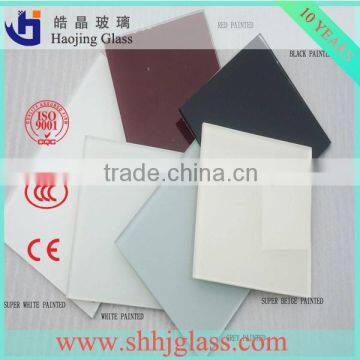 Haojing glass supplier acolorful painted glass