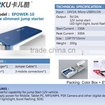 automotive jump starting / car battery jump starter with Original patent from Carku