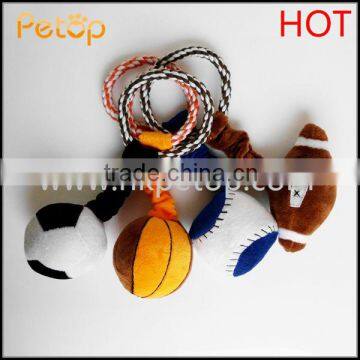 Cotton Rope Squeaky Ball Dog Toy