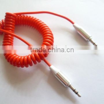 hot selling factory spiral DC3.5 cable with metal shell