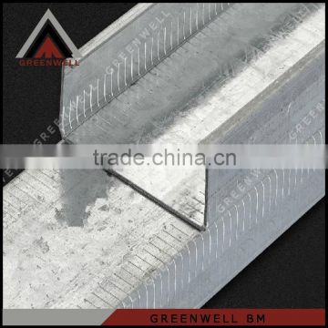 Gypsum board building material galvanized c channel metal stud sizes