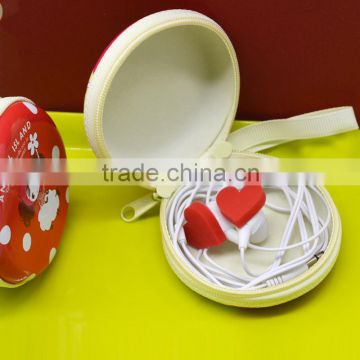 China electronic distributor promotional earphones with printable metal box