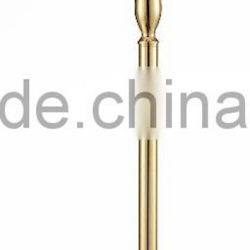 1025-3 a traditional-styled pleated drum shade Abbey Polished Brass Swing Arm Floor Lamp