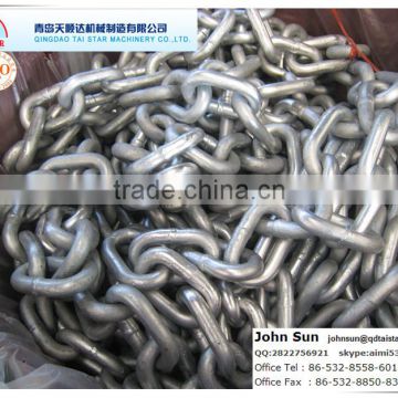 High quality U2 hot dip galvanized open link anchor chain for marine