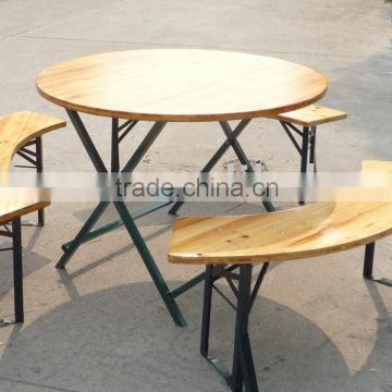 Welhome Round Beer Table Set/Beer Set/Beer Bench/Outdoor Furniture