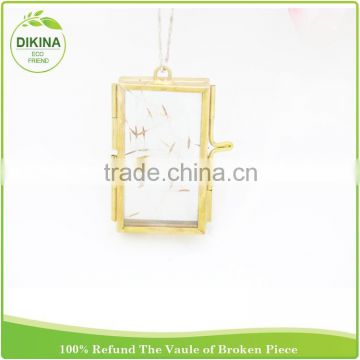 Hotsale cute sun charms with Good Luck necklace {] Rectangle Square Framed Glass Cabochons Locket