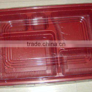 disposable plastic lunch container witn lid