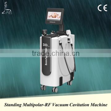 Cavitation tripolar multipolar bipolar rf machine with 5 different heads,8-inch LCD touch screen,suitable for salon&home