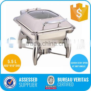 2017 New Model Commerical Glass Cover Indian Chafing Dish