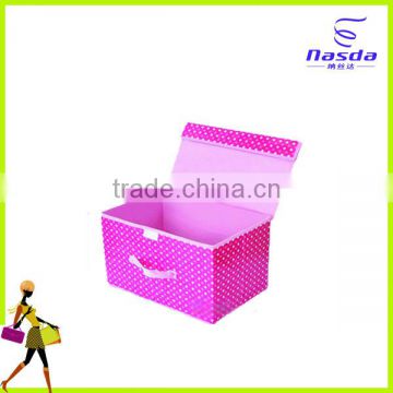 pink nonwoven storage box for grocery