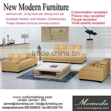 JR6005 fashion Modern style 1+2+3 full top grain leather sofa 1 set customize furniture factory