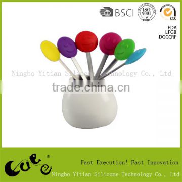 Silicone fruit fork/ silicone food picker