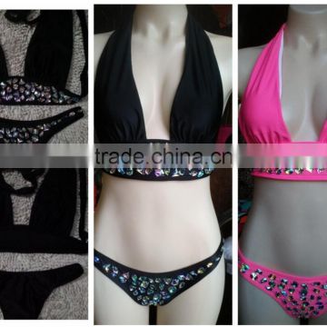M882 Runwaylover2016 ladies latest diamond split bikini swimwear