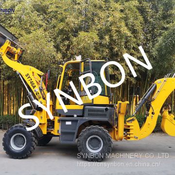 SYNBON new backhoe loader hydraulic front shovel excavator construction machinery wheel loader excavator SY746A
