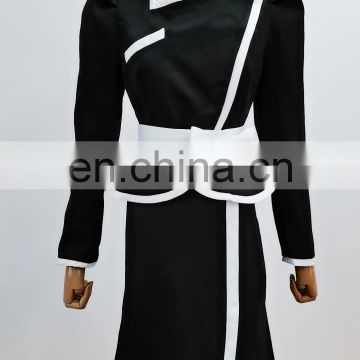 TWOTWINSTYLE Puff Sleeve High Waist Short Tops Elegant Patchwork Bow Women Fashion Jacket