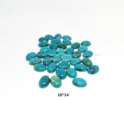 Natural Chinese Green Turquoise Oval Cabochons for Rings