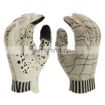 Knitting breathable industrial labor work garden gloves en388