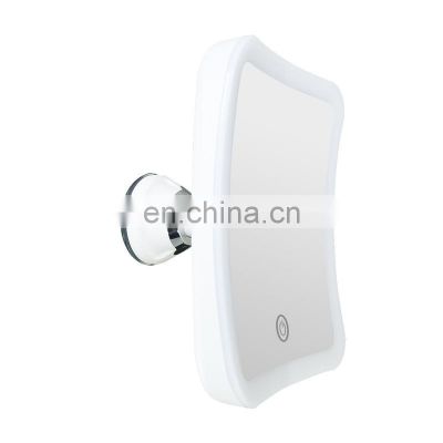 Led Lighted Wall Mounted Vanity Makeup Mirror Suction Cup  Vanity Cosmetic Mirror Touch Switch mirror