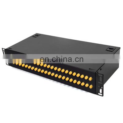 ST 48 Port core With Adapter Pigtail Fiber Optical Patch Panel Optic Fiber Distribution Frame 19inch Fiber optical terminal box
