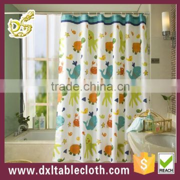 OEM custom green shower curtain design for home decor
