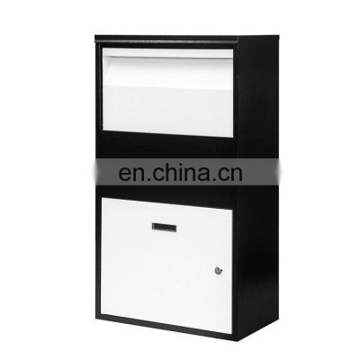 Extra Large Smart Parcel Drop Box Dark Grey Front Rear Delivery Box
