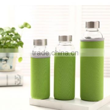 Wholesales 420ml high borosilicate glass water bottle