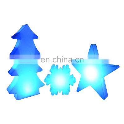 snowman star tree Christmas led light waterproof light up Christmas ornaments Hot selling RGB Color Changing light