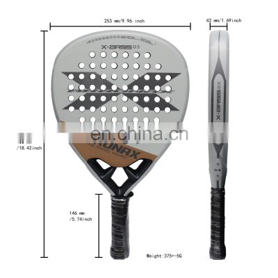 2023 New Custom 43MM Thickness Full Carbon Paddle Matte Diamond  Paddle Rackets
