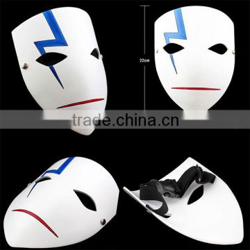 Promotion bottom wholesale price Movie theme Darker than BLACK mask for Halloween cosplay resin Japanese Anime Cosplay Mask