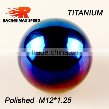 2015 wholesale alibaba auto parts m12*1.25 polished car gear knob,full titinaium ball shape gear shift knob