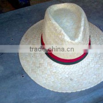 White cowboy straw hat