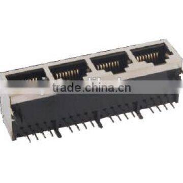 1*4 Ports RJ45 PCB Jack/Socket/Connector