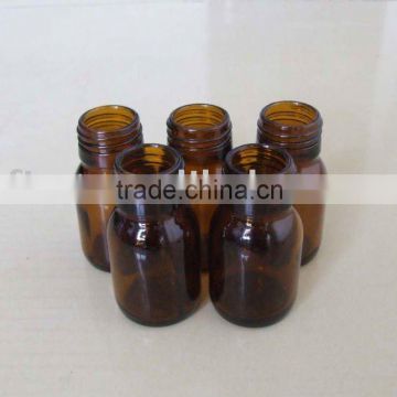Molded glass vials with screw neck