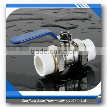 factory PPR PB double union brass ball valve brass valve Copper ball valve for ppr pipe and hose