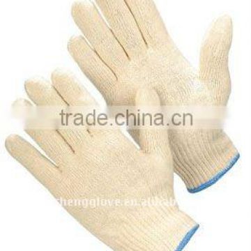 natural cotton knitted glove,