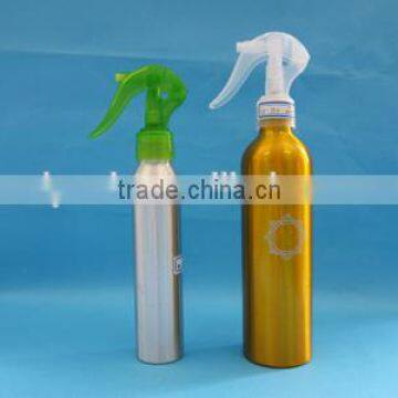 150ml aluminium bottle with clear trigger sprayer,