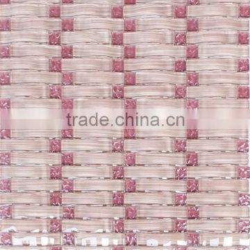 Foshan Mosaic Wall Tile Wave Crystal Glass Mosaic Tile for Interior BS008