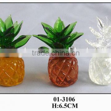 hand made lampworking glass fruit pineapple