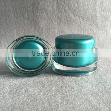 Oval shape double wall acrylic cream jar