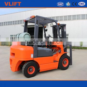LPG & gasoline forklift 3.5 Ton With Japanese NISSAN K25 Engine With Double Fuel