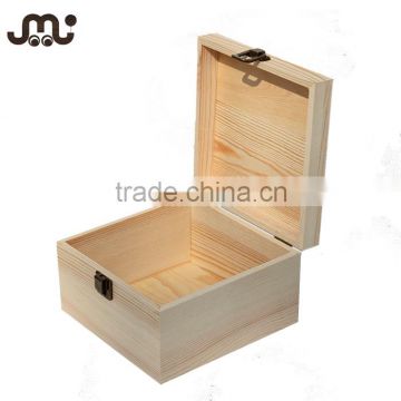 New material flip top unfinished wooden packaging box
